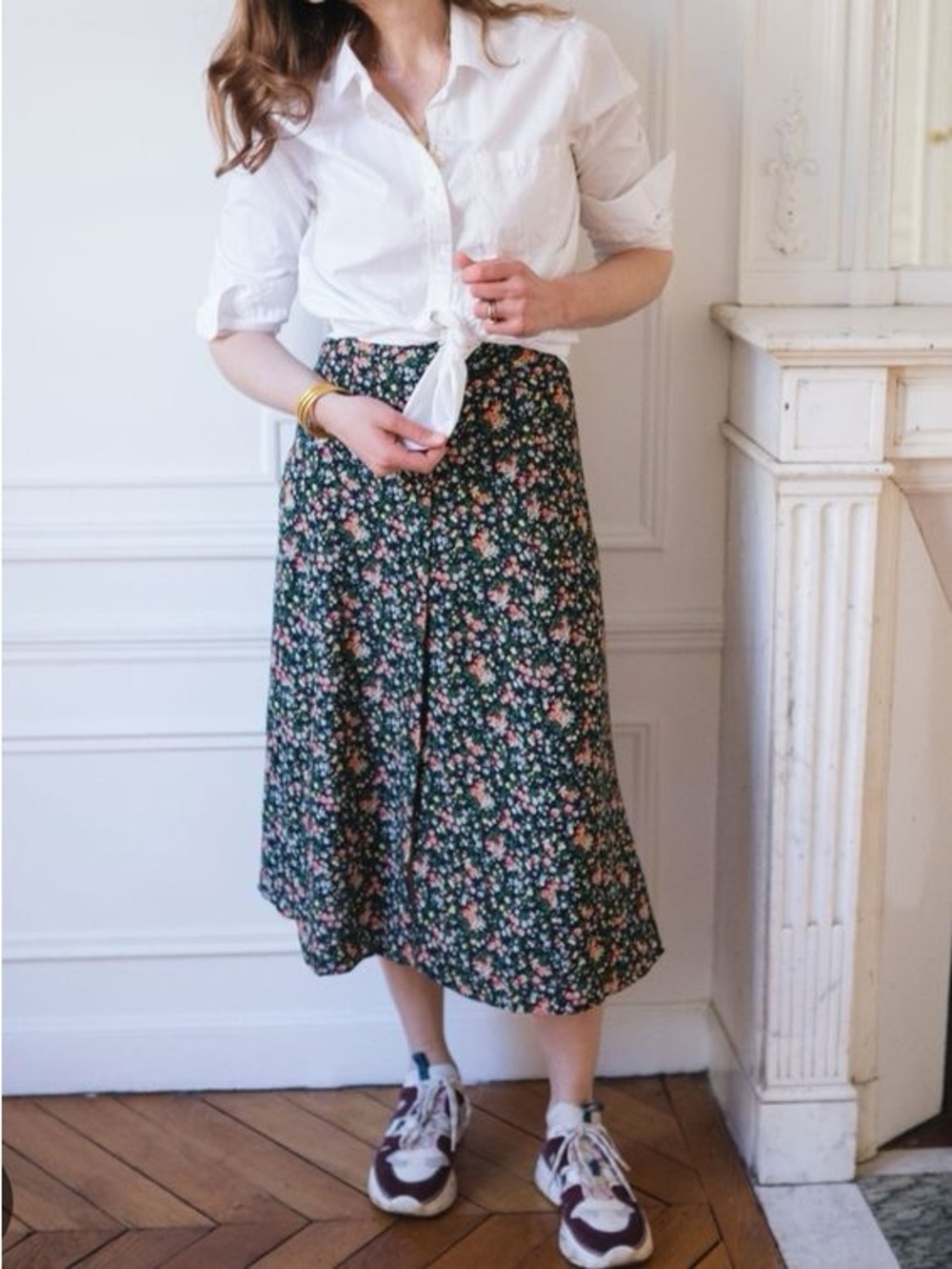 Sezane Floral Skirt